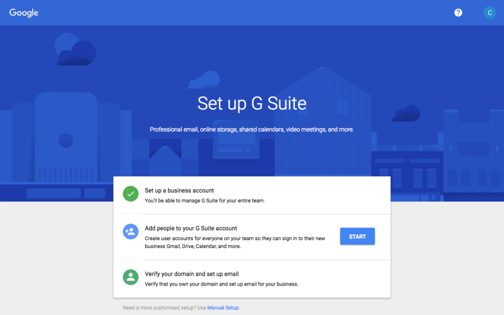 Bước 7: Bấm START và nhập thông tin các người dùng trong doanh nghiệp của bạn