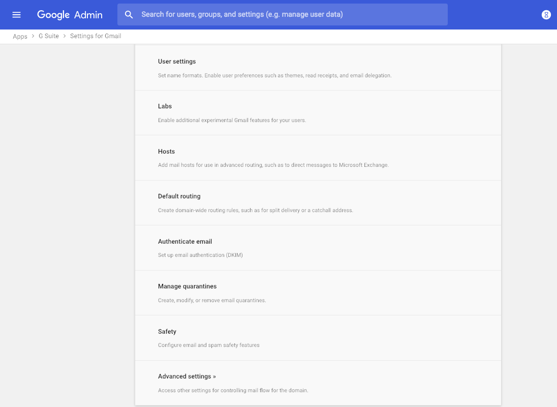 Tùy chọn bảo mật với Email trong G Suite
