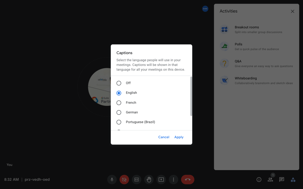 Google Workspace with Infolinks Cloud