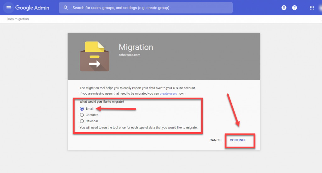 Hướng dẫn di chuyển dữ liệu email sang Google Workspace