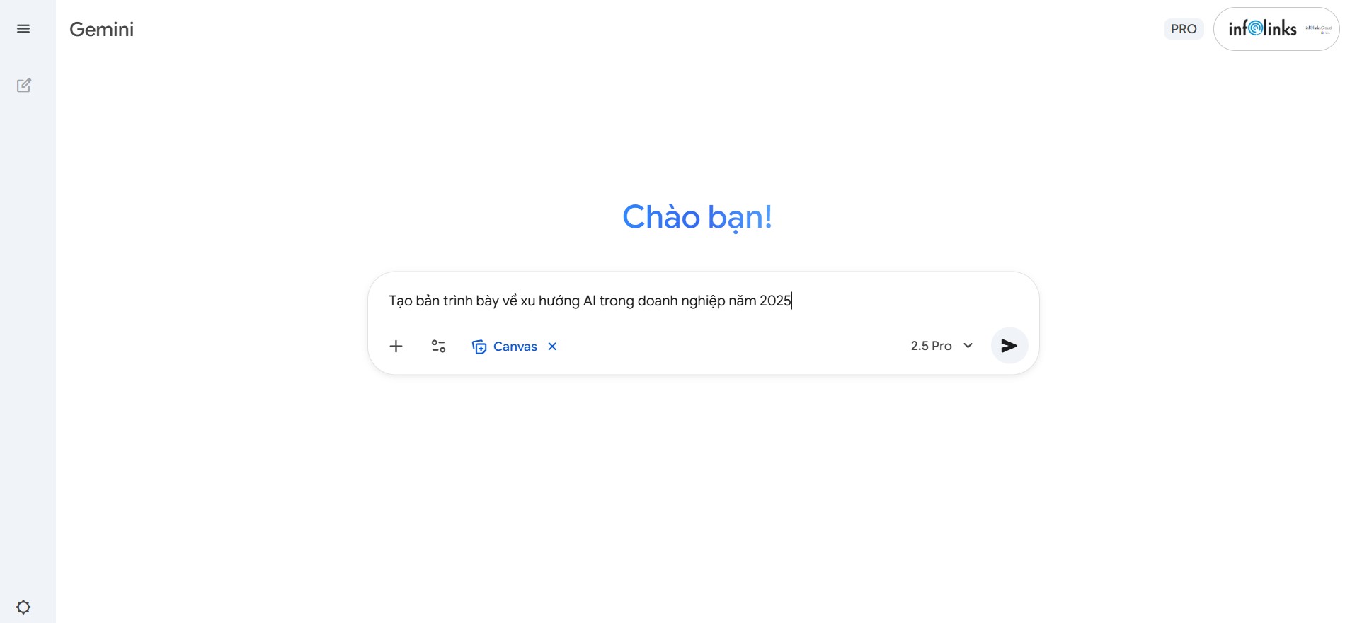 Cách tạo Slide trên Gemini